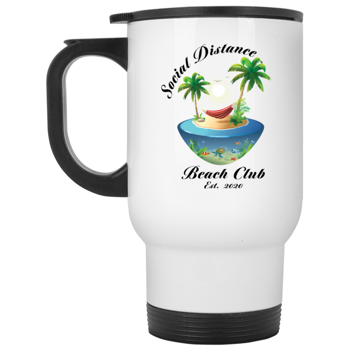 SDBC White Travel Mug